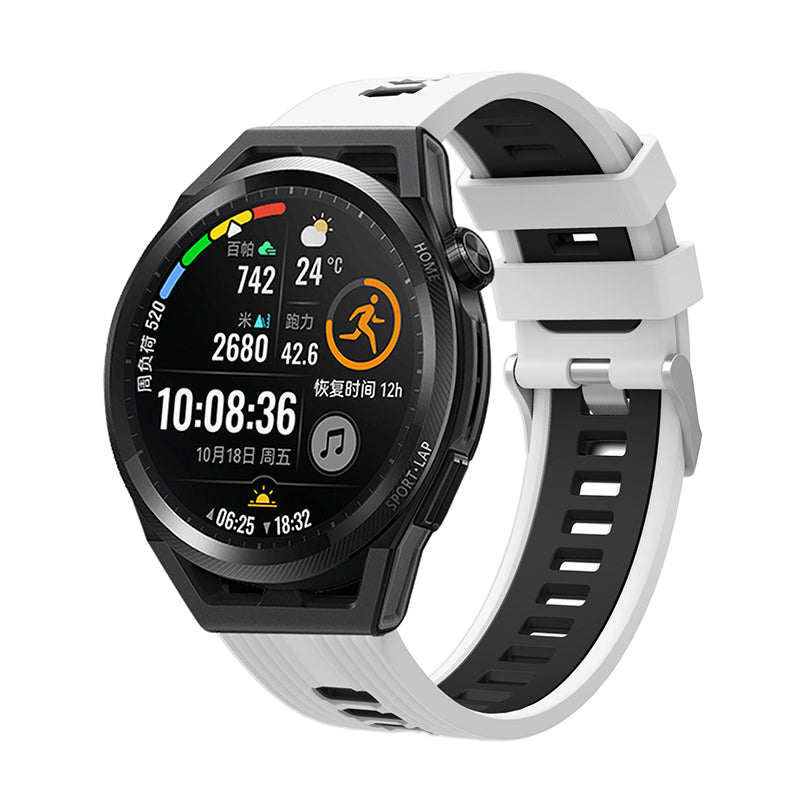 For Huawei Watch GT 3 (46mm) Dual Color 22mm Silicone Watch Strap Replacement Wrist Band For Huawei Watch GT 3 (46mm) Dual Color 22mm Silicone Watch Strap Replacement Wrist Band